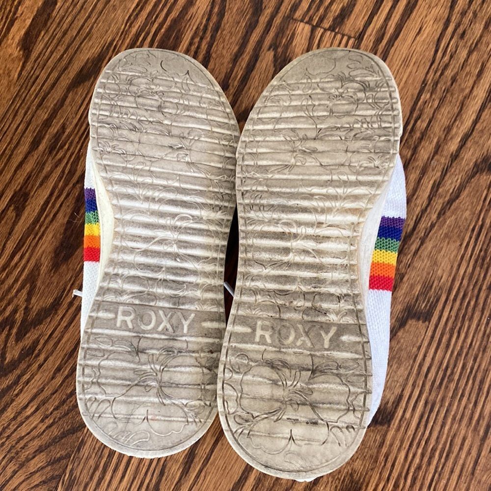 Other Roxy Women’s 8 White Canon Knit Rainbow Pride Sneaker Shoe Size US 8 / IT 38 - 4 Thumbnail