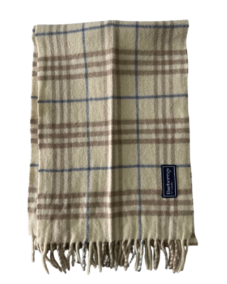 Burberry Burberrys Authentic Unisex Scarf Beige 100% Cashmere Size ONE SIZE - 5 Thumbnail