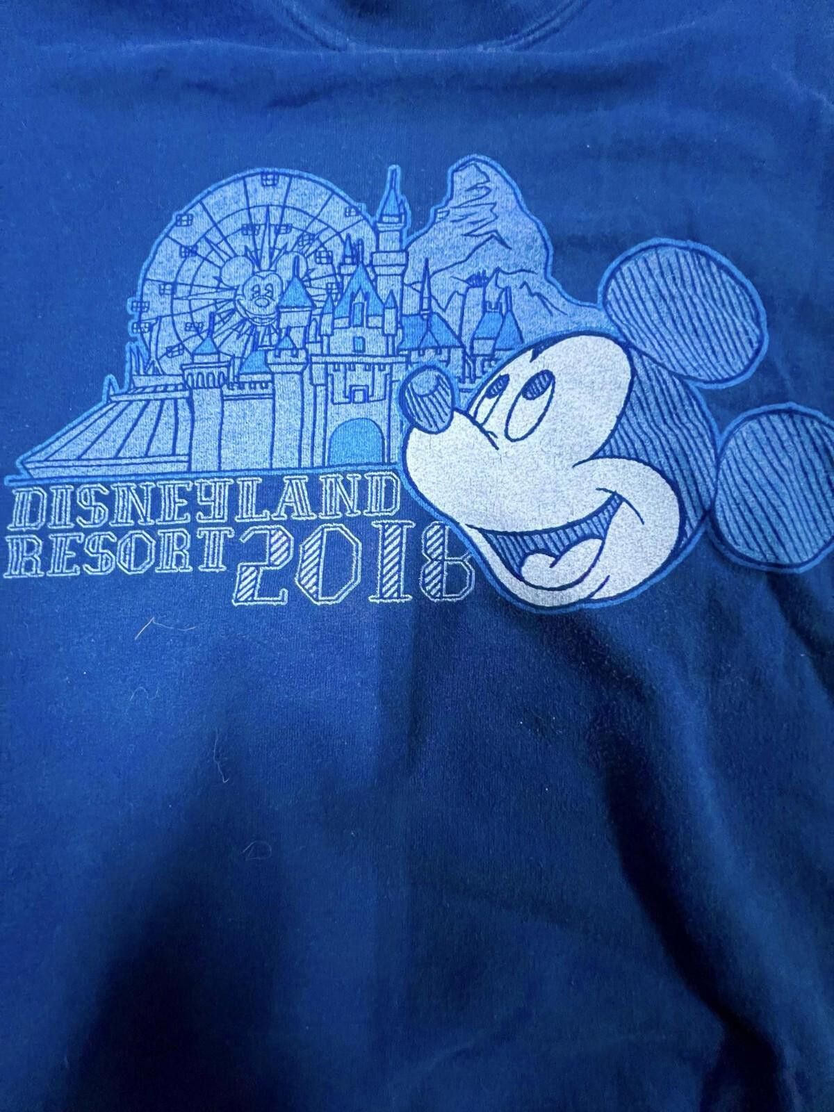 Disney Mickey Mouse Disney Parks Mens Fleece Sweatshirt Blue Size US S / EU 44-46 / 1 - 2 Thumbnail
