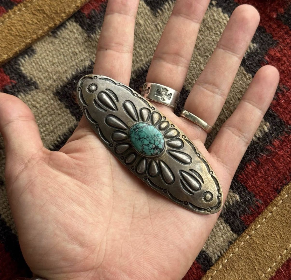 Ralph Lauren Ralph Lauren Purple Label Turquoise Large Brooch K22 Size ONE SIZE - 5 Thumbnail