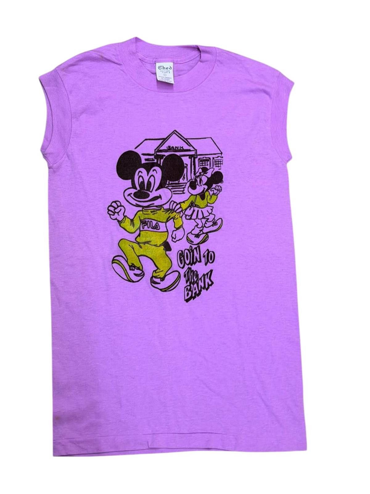 Other Vintage Mickey & Minnie Mouse "Goin' To The Bank" Muscle Tee Size US M / EU 48-50 / 2 - 1 Thumbnail