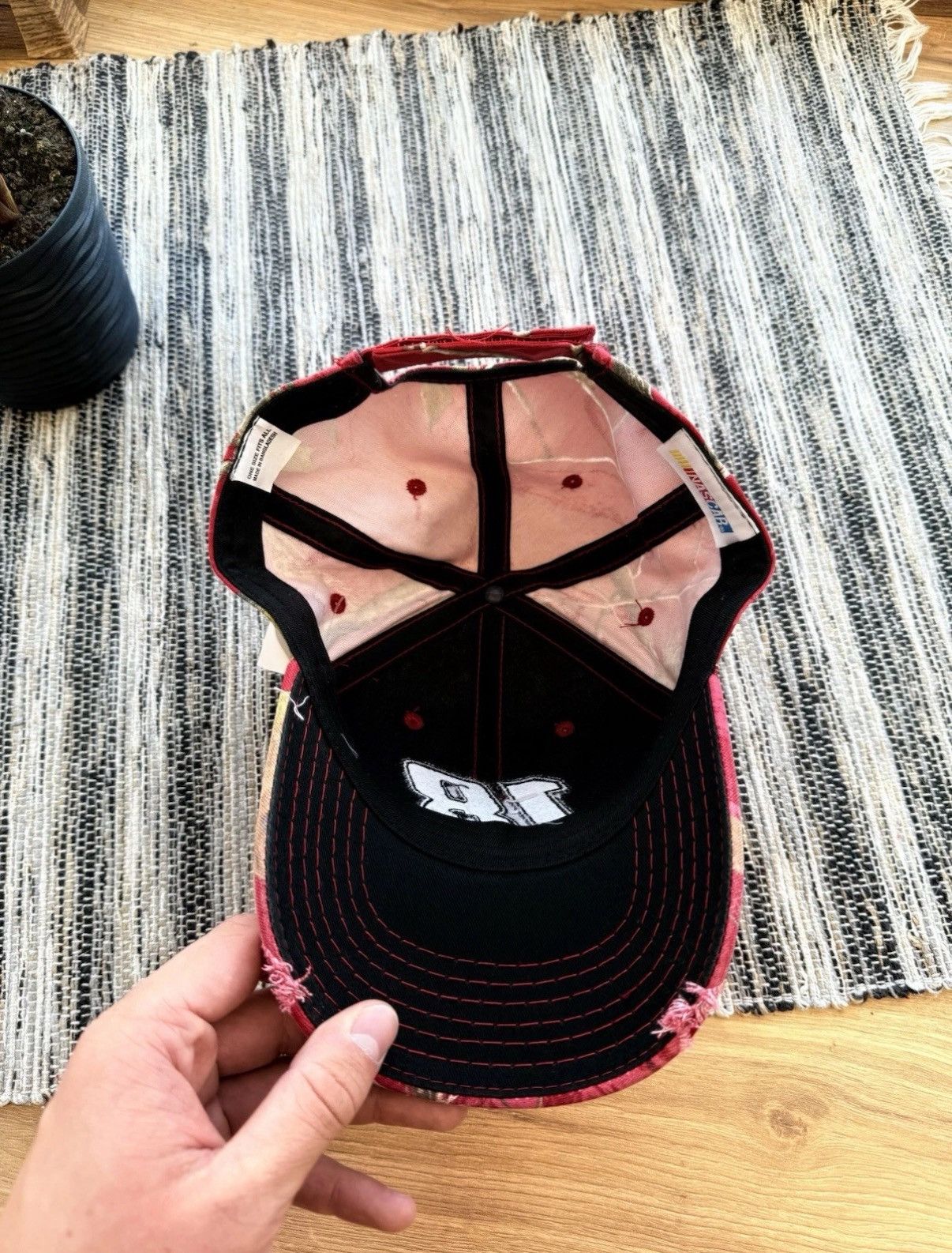 NASCAR NEW REAL TREE NASCAR RACING CAP SNAPBACK #18 JOE GIBBS RED Size ONE SIZE - 5 Thumbnail
