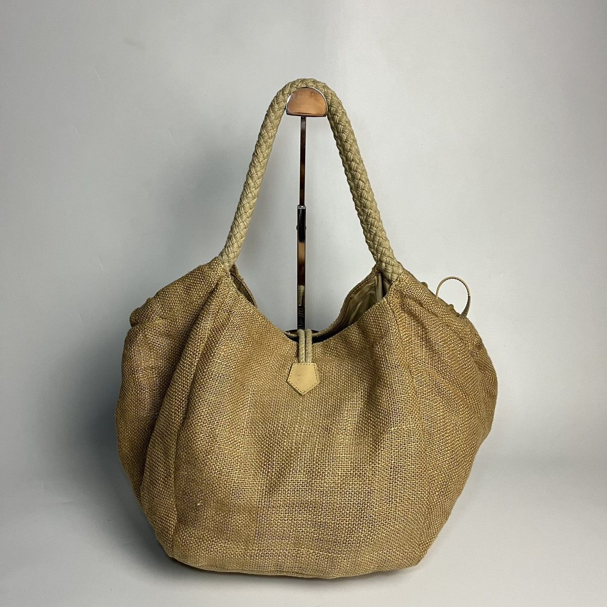 Vivienne Westwood Vivienne Westwood Beige Cloth Jute Hand Bag Size ONE SIZE - 9 Thumbnail