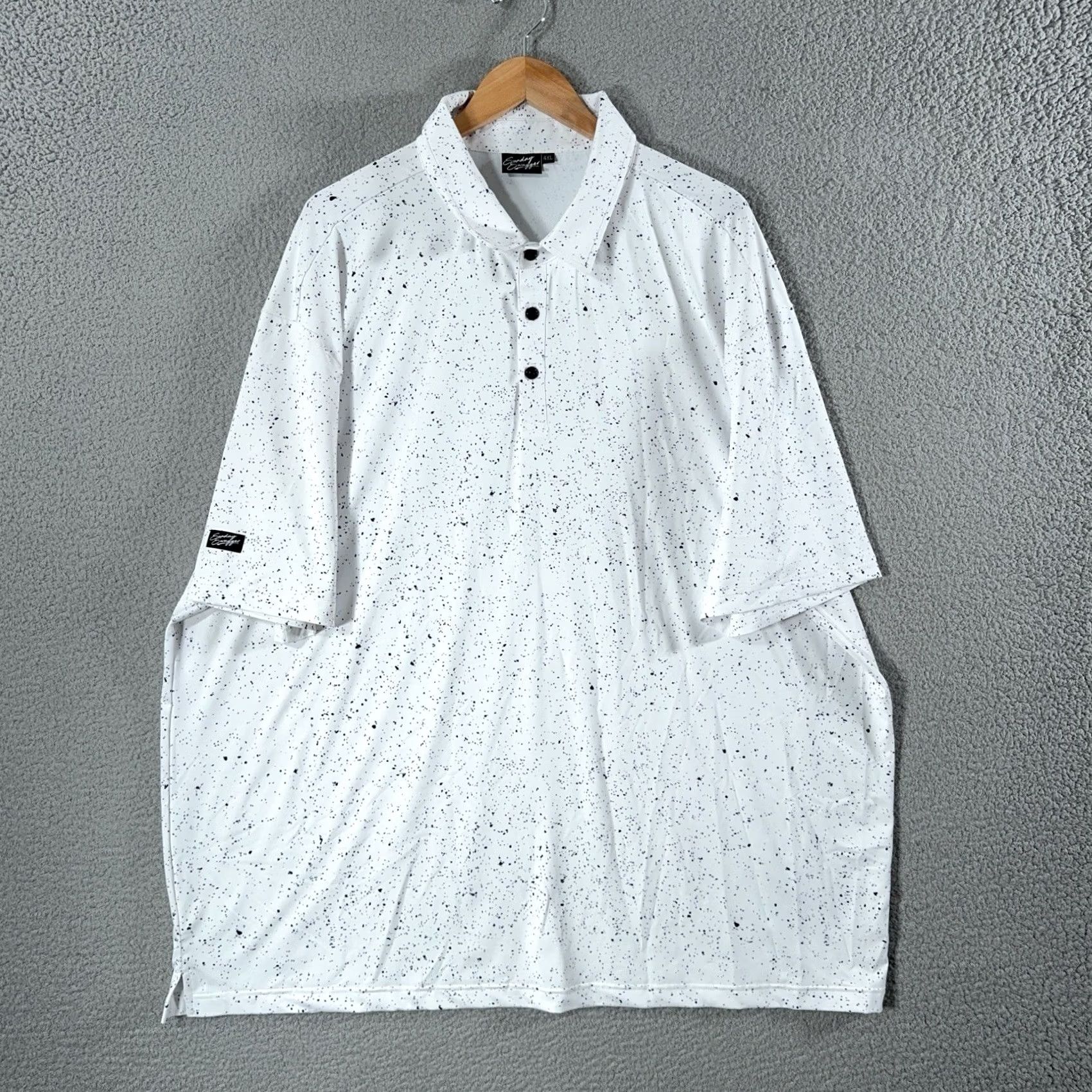 Vintage Swagger Sunday Swagger Golf Polo Mens 4XL Dawn Ink Splatter Performance AOP Print Shirt Polo Shirt All Over Print Golf Signature Polo Mens 4XL White Size US XXL / EU 58 / 5 - 4 Thumbnail