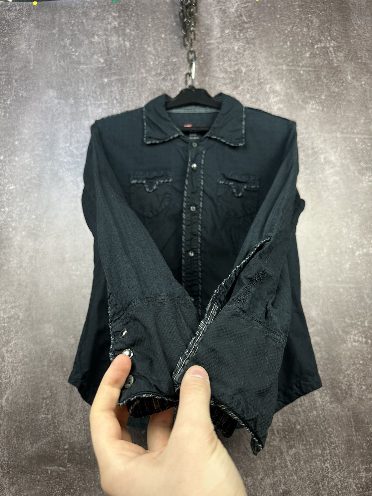 Diesel Vintage Diesel Y2K avantgarde rare hype streetwear shirt Size L / US 10 / IT 46 - 4 Thumbnail