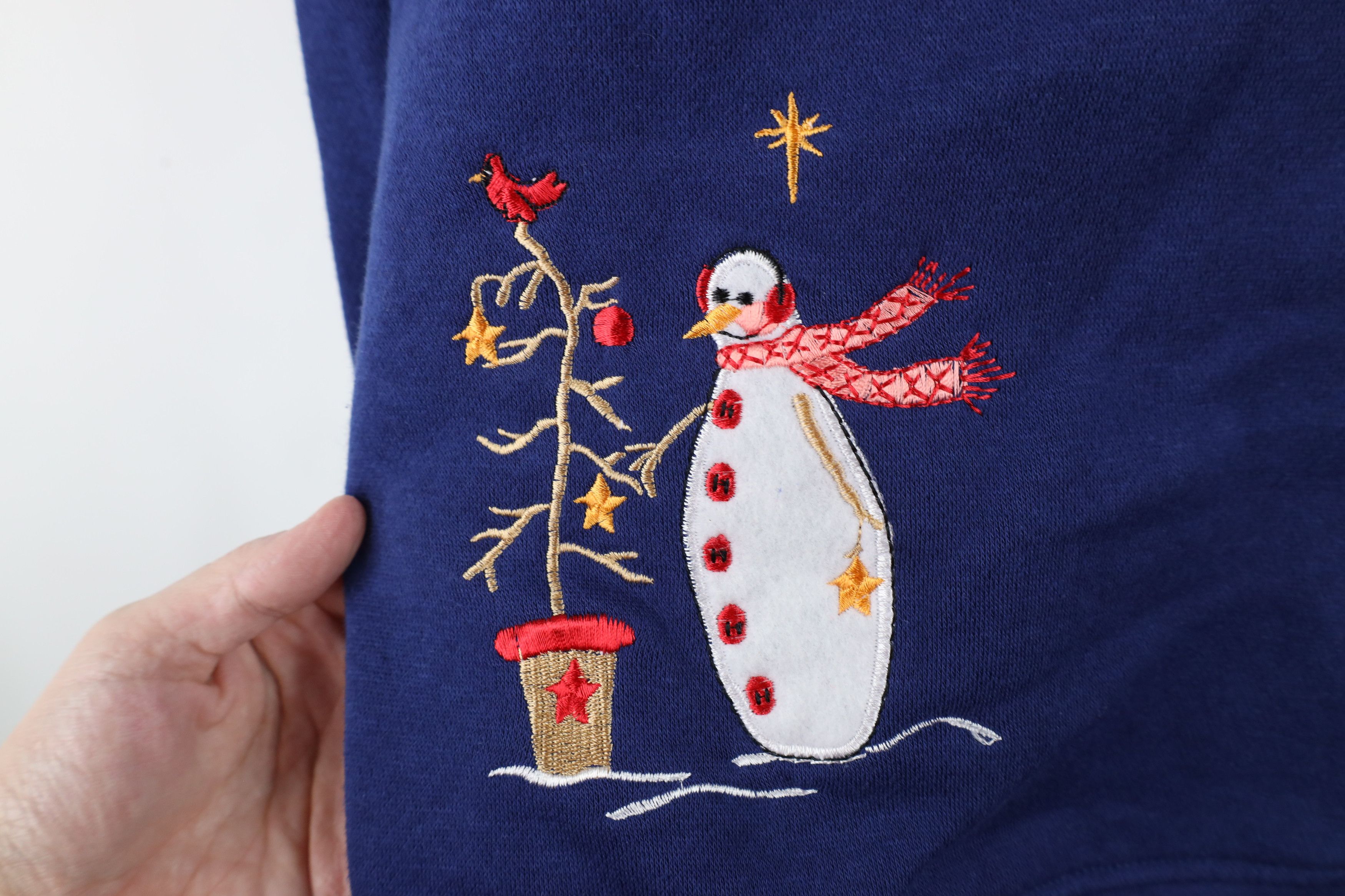 Vintage Vintage 90s Streetwear Christmas Snowman Cardigan Sweatshirt Size XL / US 12-14 / IT 48-50 - 6 Thumbnail