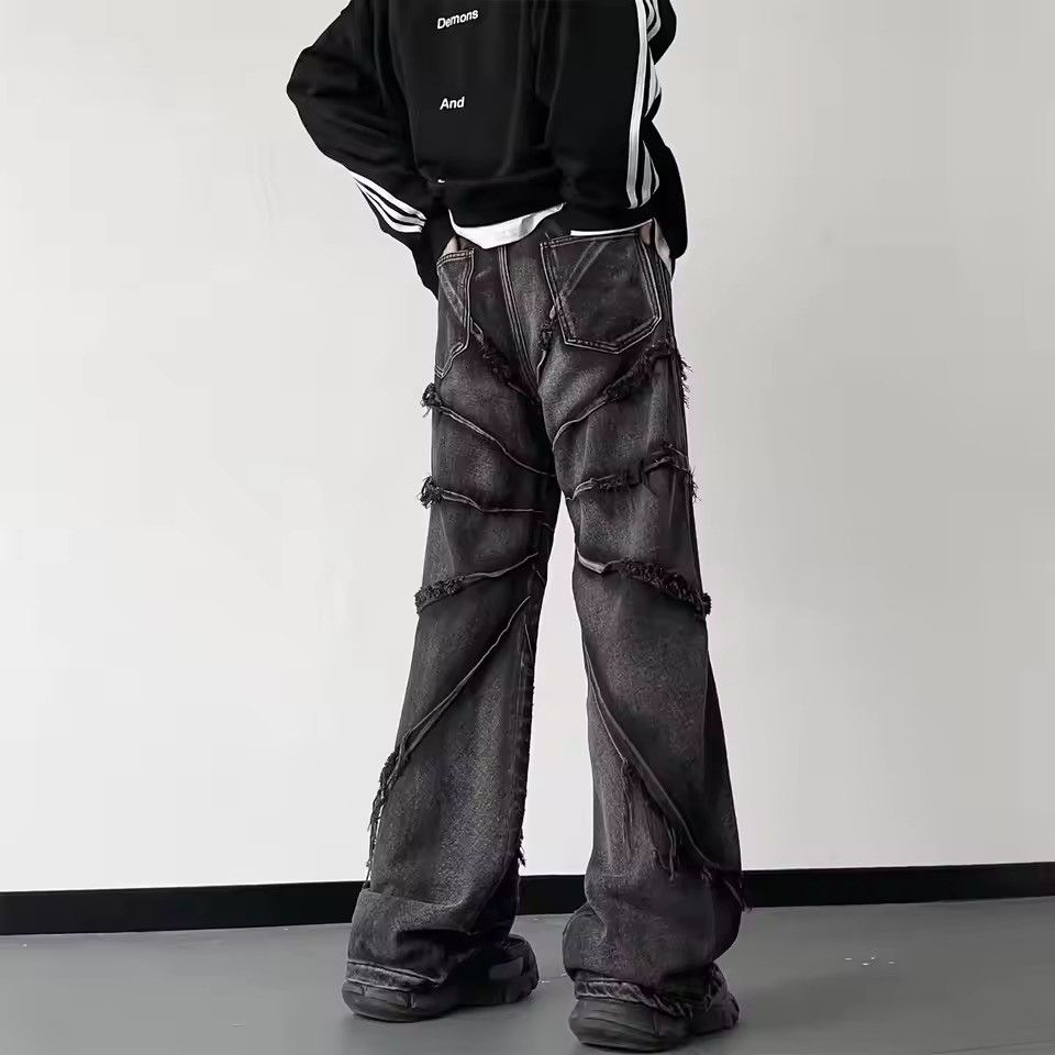 Jean Makihara x Haya Opium Stacked Embroidered Denim Jeans Size US 28 / EU 44 - 5 Thumbnail