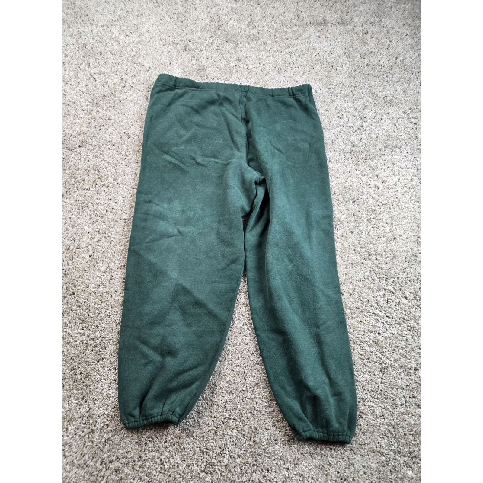 Russell Athletic VINTAGE Russell Athletic Sweatpants Pants Regular Mens Green 70s USA Made 25in Inseam Elastic Waist Pockets Cotton Blend Fleece Size US 33 - 5 Thumbnail