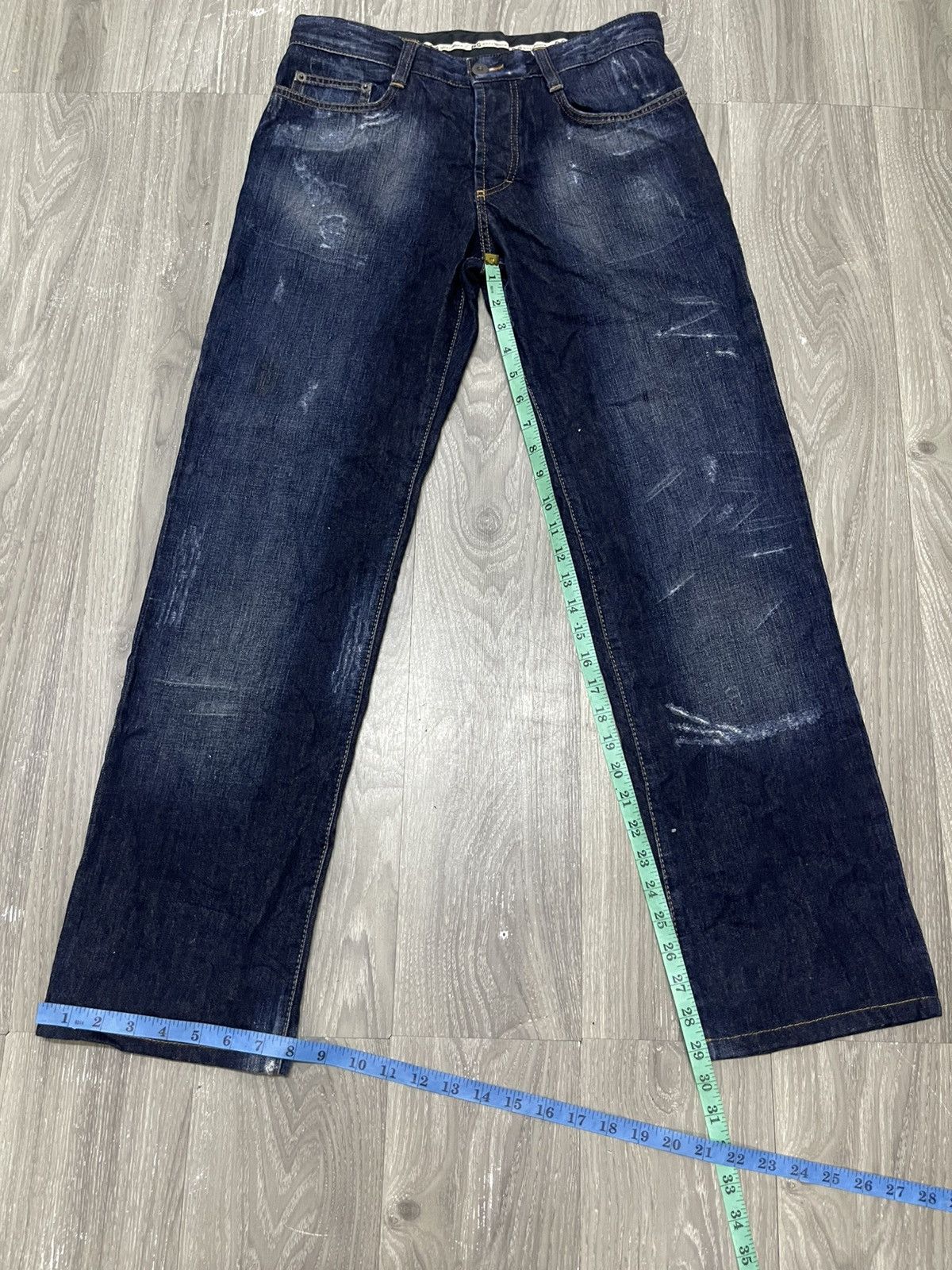 Dolce & Gabbana DOLCE & GABBANA Men’s Distressed Denim Blue Black Logo Size US 32 / EU 48 - 11 Thumbnail