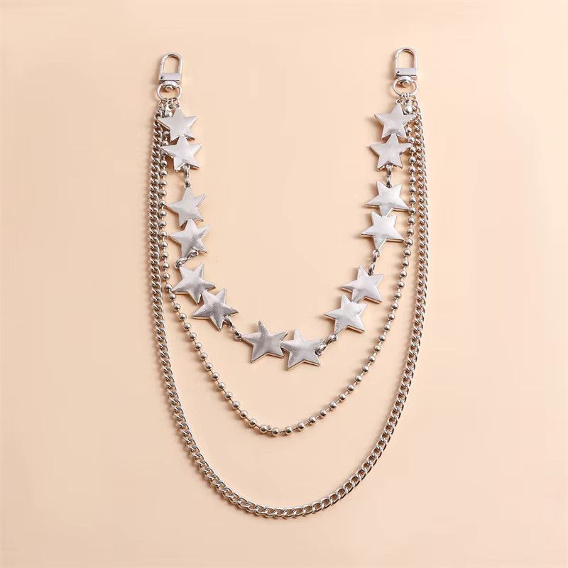Jewelry Five-pointed Star Wallet Pants Waist Chain Jeans Size ONE SIZE - 4 Thumbnail