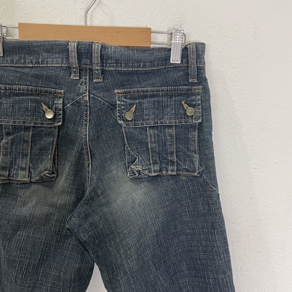 Japanese Brand Vintage Green Wood Baggy Denim Size 29" - 8 Thumbnail