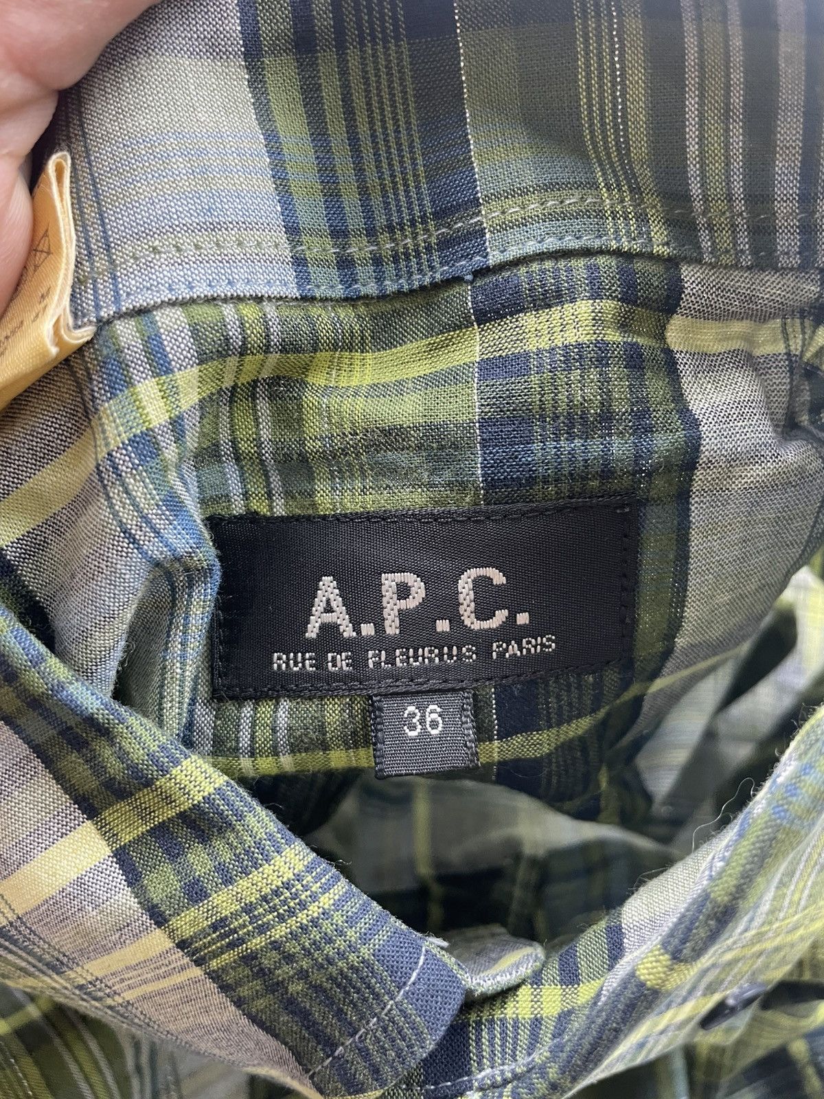 A.P.C. A.P.C Madras Check Long Sleeved Shirt Size M / US 6-8 / IT 42-44 - 3 Thumbnail