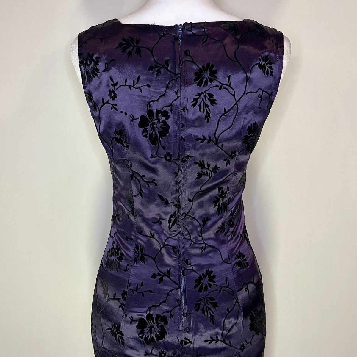 Vintage y2k 90’s VTG Street Flowers Floral Gothic Vampy Prom Dress Size M / US 6-8 / IT 42-44 - 6 Thumbnail