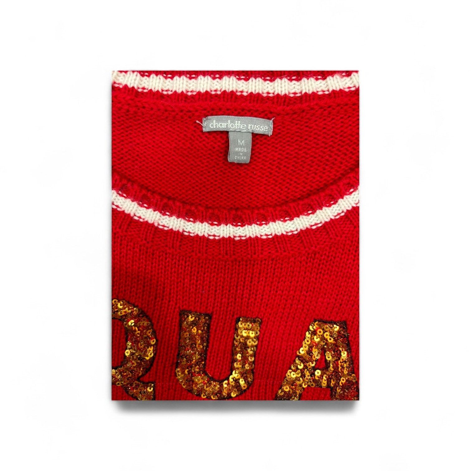 Other Vintage Charlotte Russe #SquadGoals Sequin Sweater M Holiday Size M / US 6-8 / IT 42-44 - 6 Thumbnail