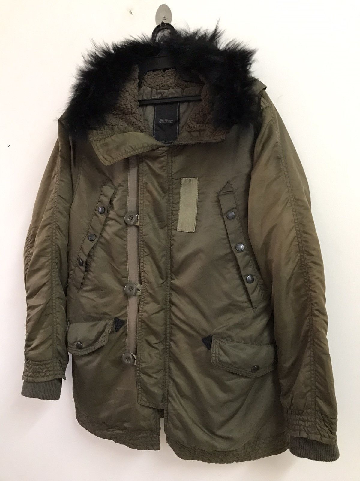 Issey Miyake × Tete Homme Issey Miyake Tete Homme Military Fur Fleece Hoodie jacket Size US M / EU 48-50 / 2 - 7 Thumbnail