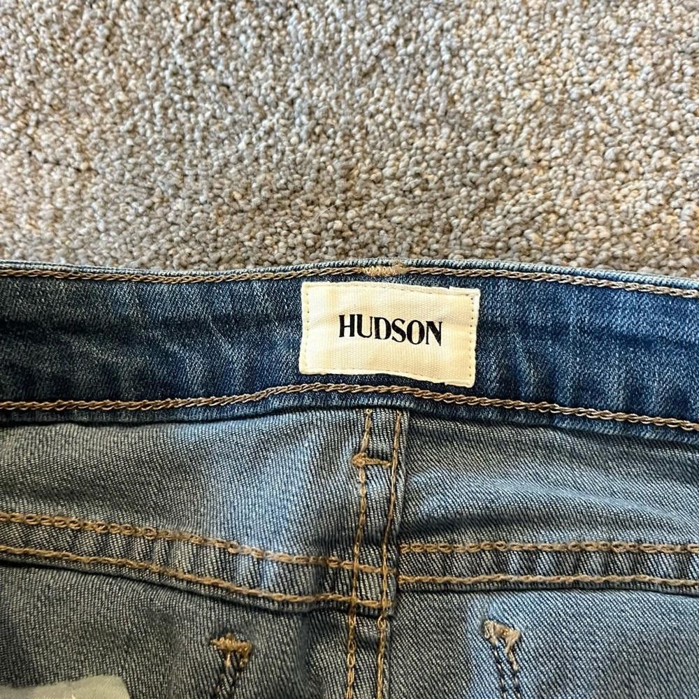 Designer Hudson Light Wash Stretch Blue Denim Jeans Size 14 Size US 26 / EU 42 - 4 Thumbnail