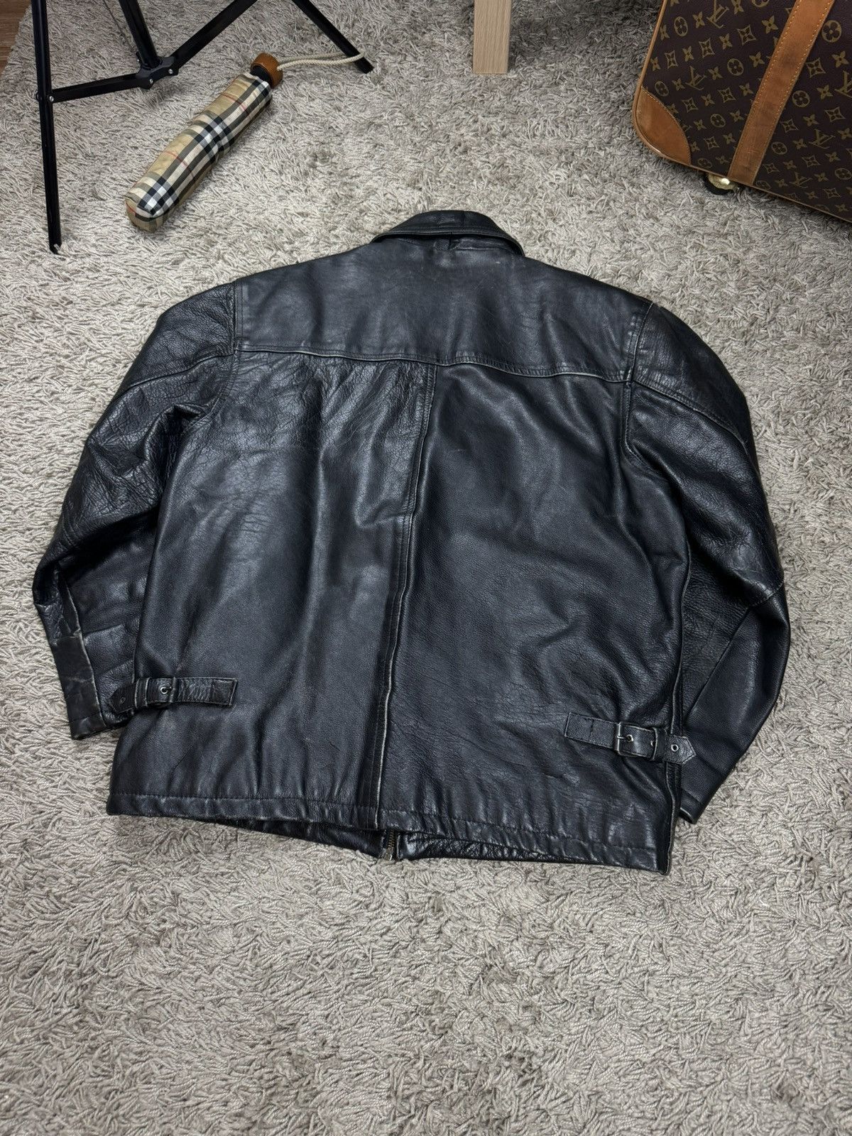 Vintage Vintage leather jacket Akaso 90s original casual item Size US L / EU 52-54 / 3 - 2 Thumbnail