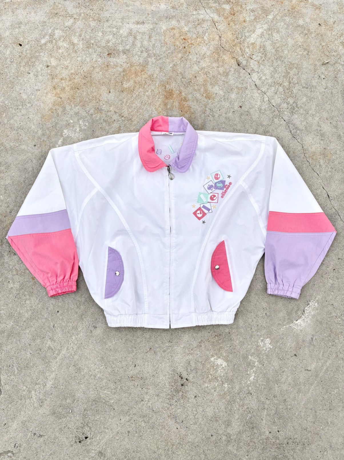 Ellesse × Vintage Vintage Ellesse Cropped Essentials Windbreaker Jacket Size US M / EU 48-50 / 2 - 1 Thumbnail