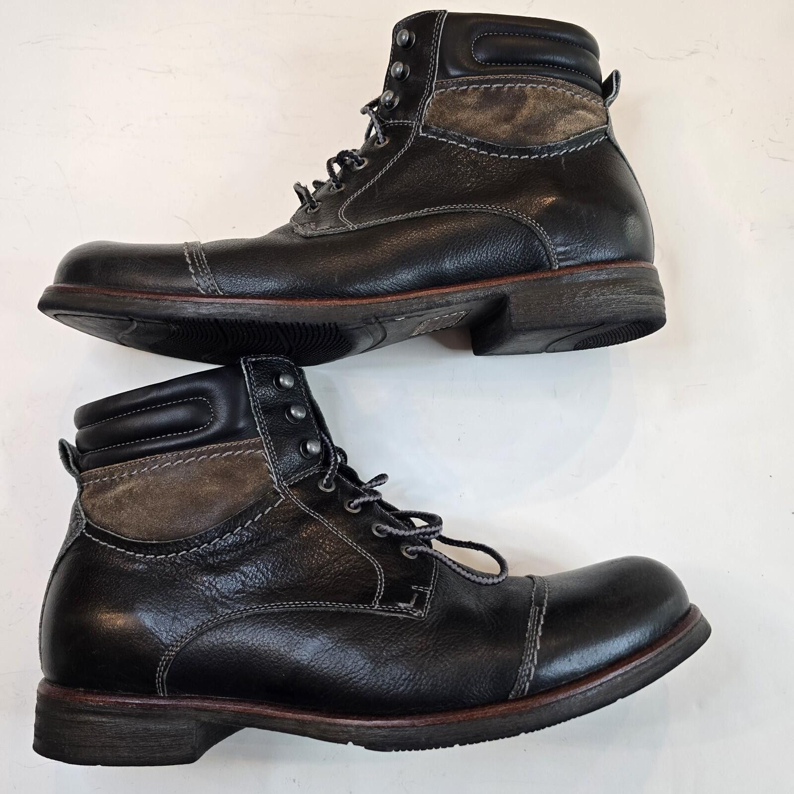 Johnston & Murphy Johnston & Murphy Men Black Barrett Cap Boot 20-7641 Size 9M Size US 9 / EU 42 - 2 Thumbnail