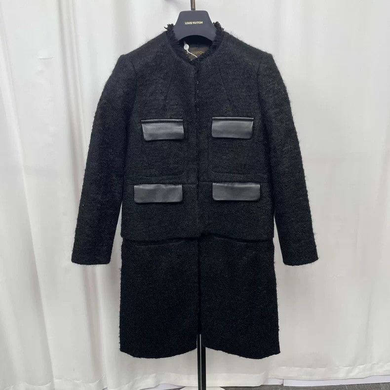 Louis Vuitton LV Black Wool Blend Coat Size 42 Size US M / EU 48-50 / 2 - 1 Thumbnail