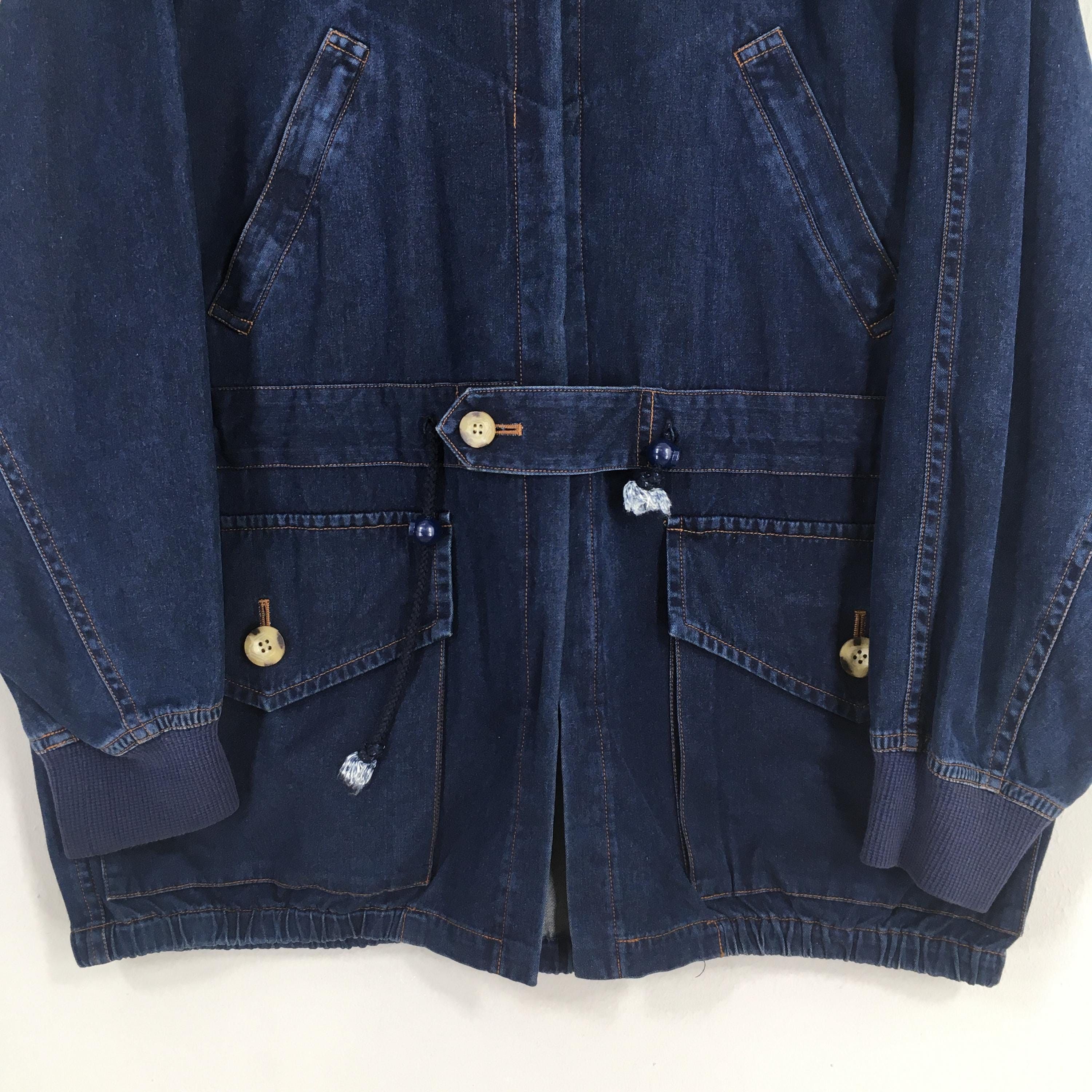 1980s Jean Of Plantation Issey Miyake Indigo Denim Jacket M