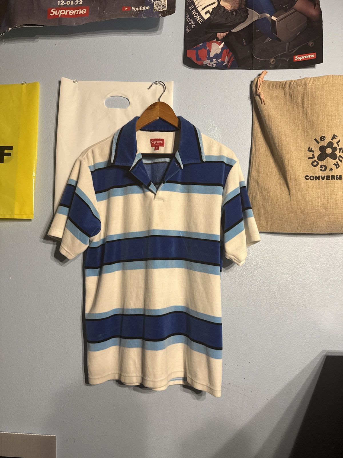 Supreme Striped Polo | Grailed