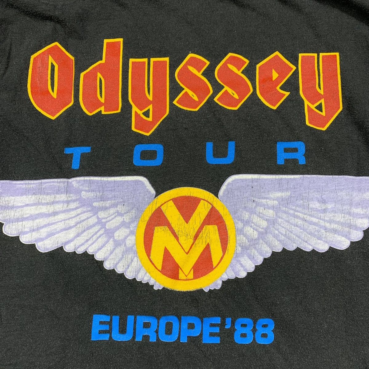 Vintage Vintage 1988 Yngwie Malmsteen Rare T-shirt Oddysey Tour 80s Size US S / EU 44-46 / 1 - 6 Thumbnail