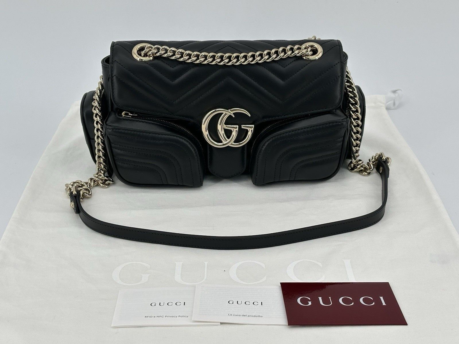 Gucci New Gucci Bag Marmont Leather Black Woman Size ONE SIZE - 3 Thumbnail