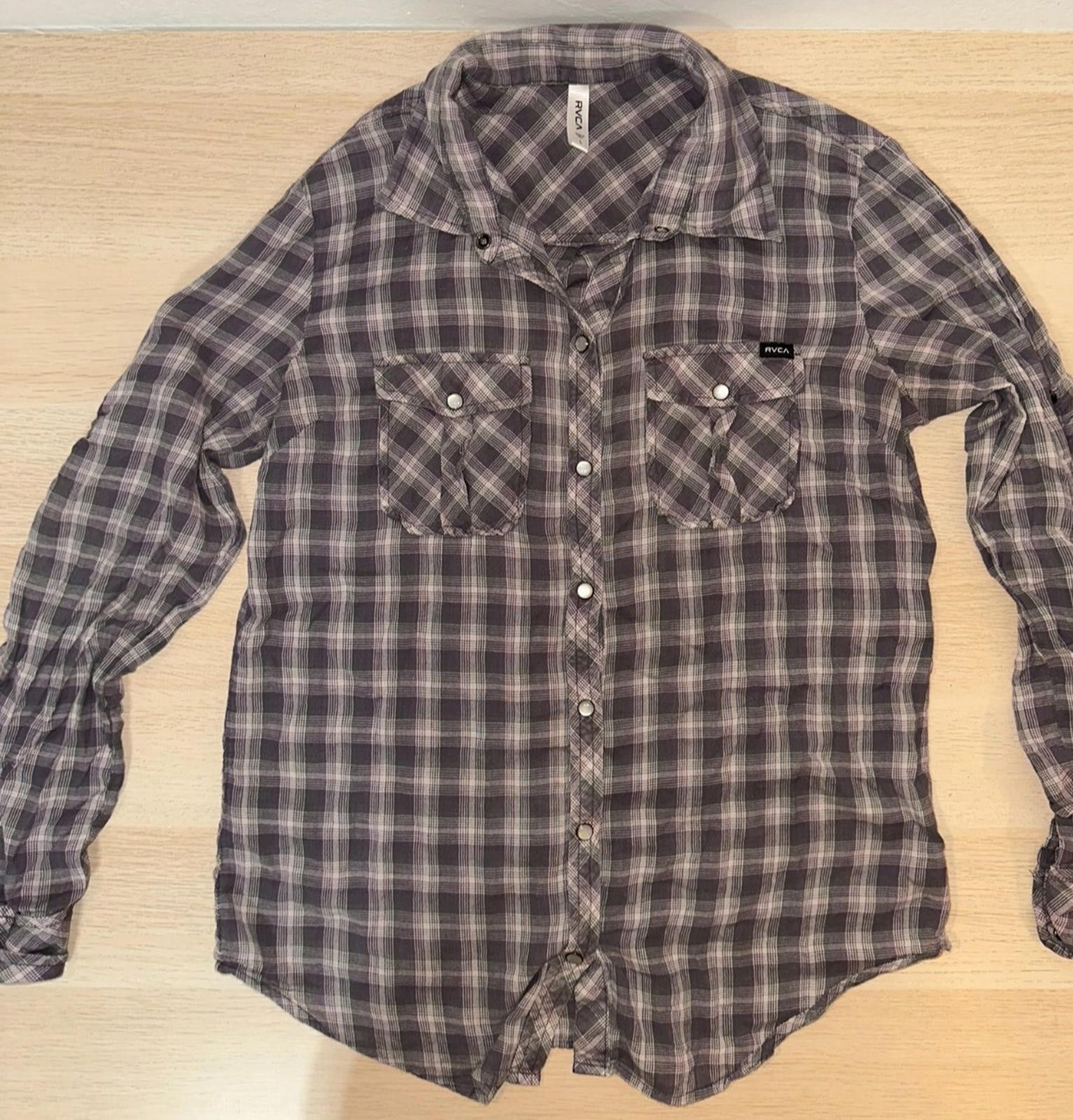 RVCA RVCA Button-Up L – Chill Grunge Look, Women’s Large Size L / US 10 / IT 46 - 1 Thumbnail