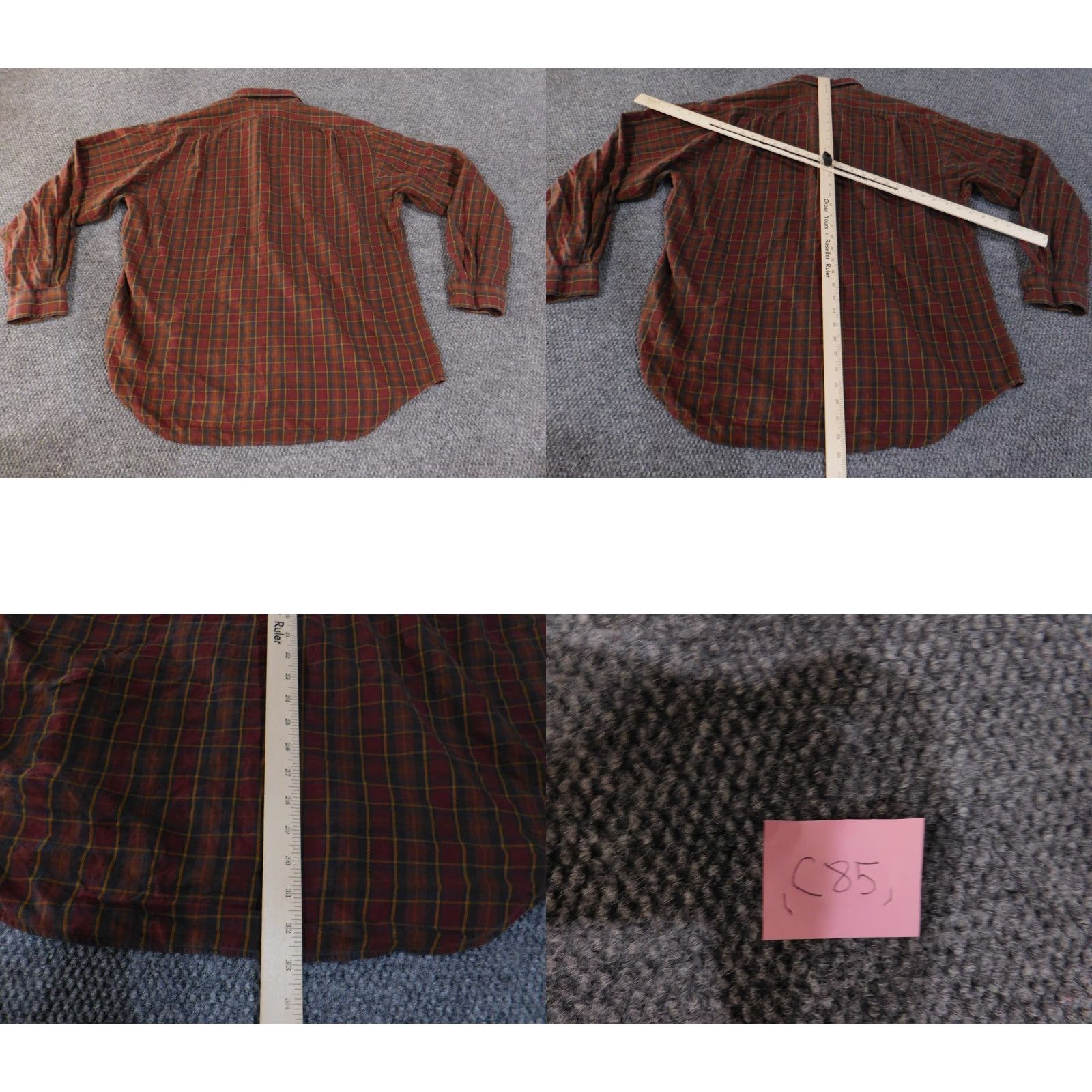 Polo Ralph Lauren Polo Ralph Lauren Shirt Mens XL Brown Red Plaid Long Sleeve Button Front Size US XL / EU 56 / 4 - 8 Thumbnail