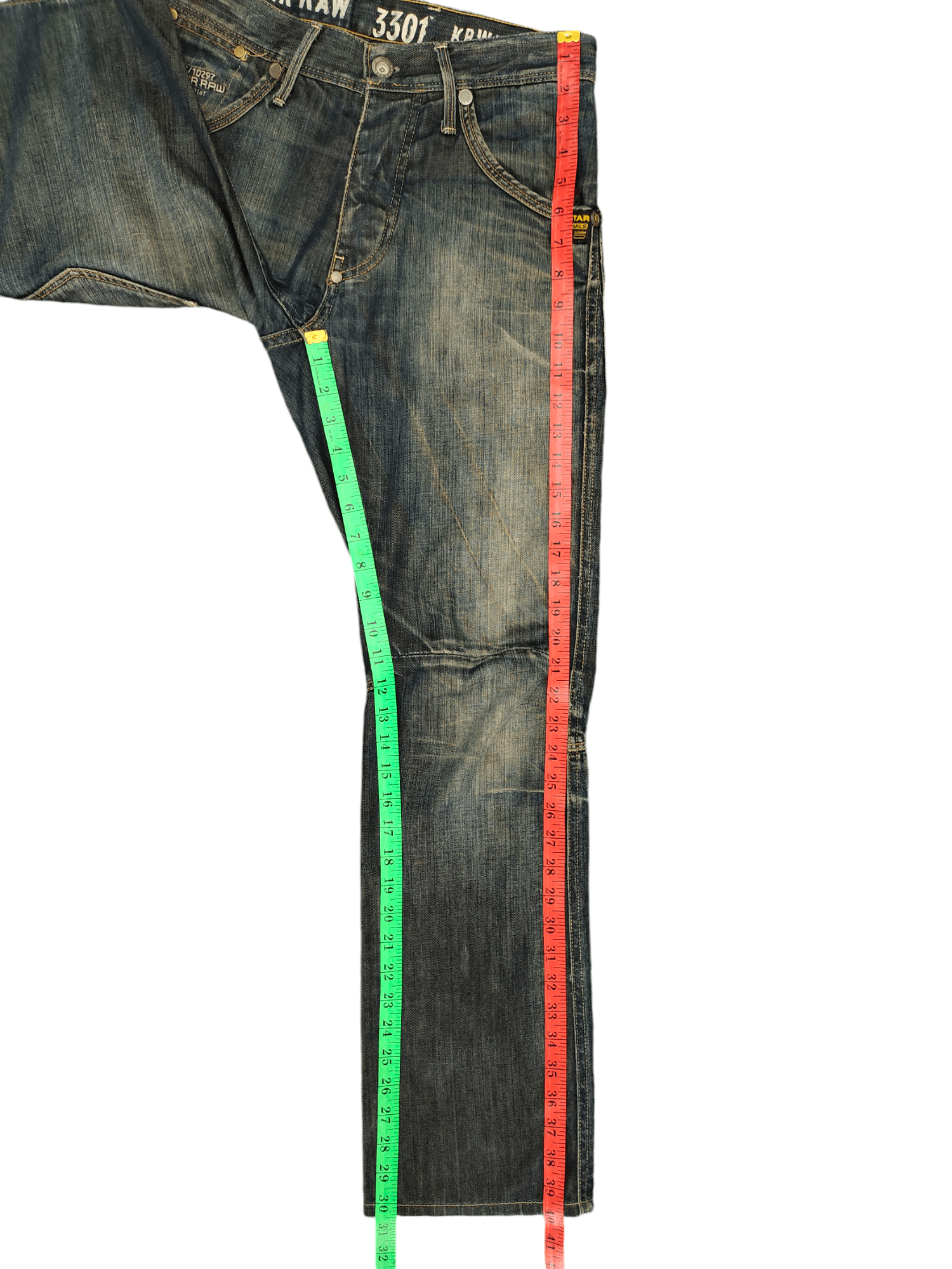 G-Star Vintage Y2k G-Star Raw 3310 Clawmark Distress Faded Jeans Size US 30 / EU 46 - 9 Thumbnail