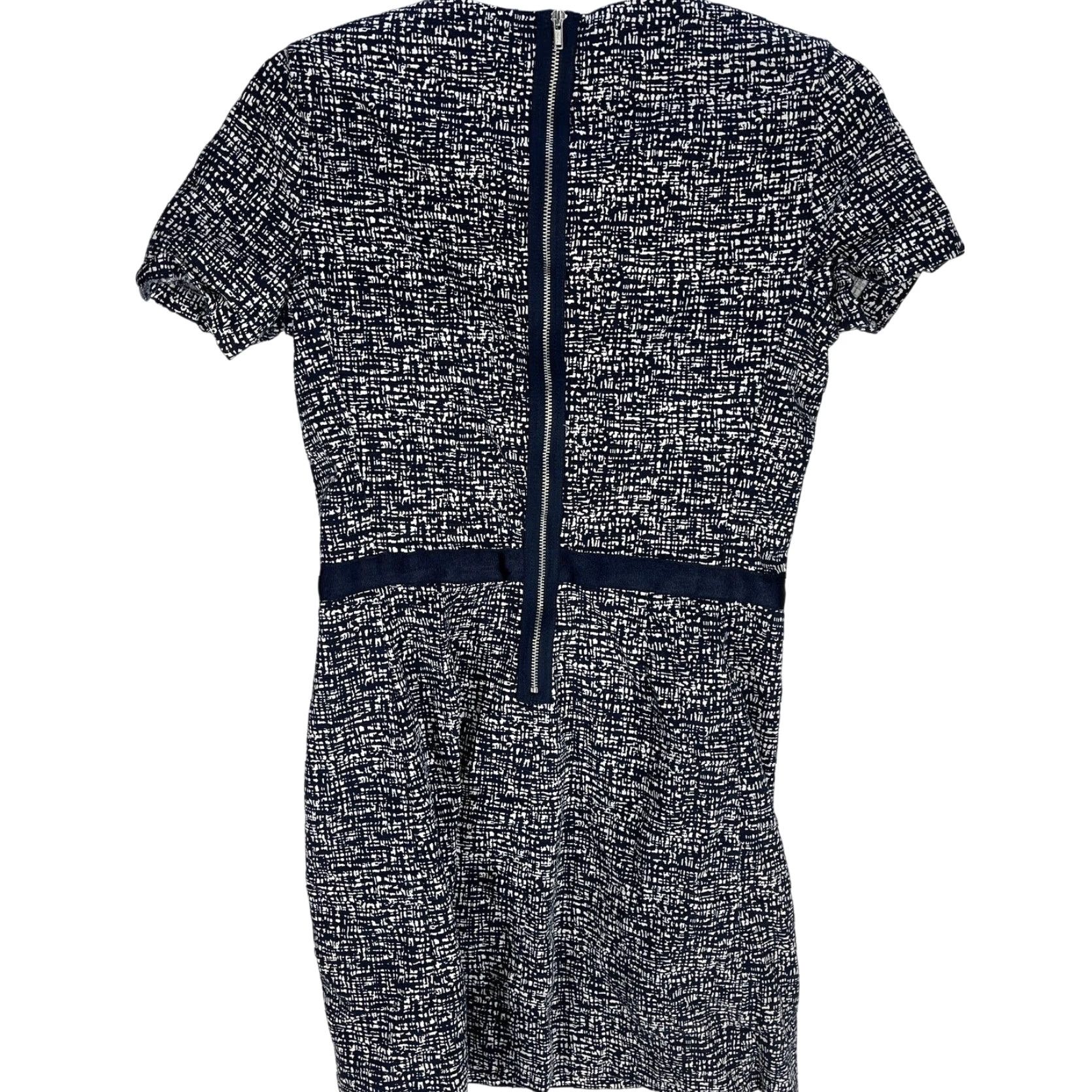 Gap Y2K Gap Dress Womens Size 2 Blue White Short Sleeve Zip Back Pockets Cotton FLO W Size 26" / US 2 / IT 38 - 3 Thumbnail