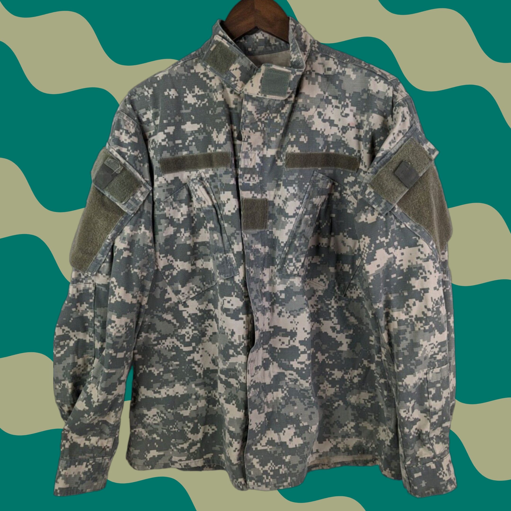 Vintage VINTAGE US Army Jacket Shirt Mens M Digital Camo Military Combat Uniform USA Size US M / EU 48-50 / 2 - 1 Thumbnail