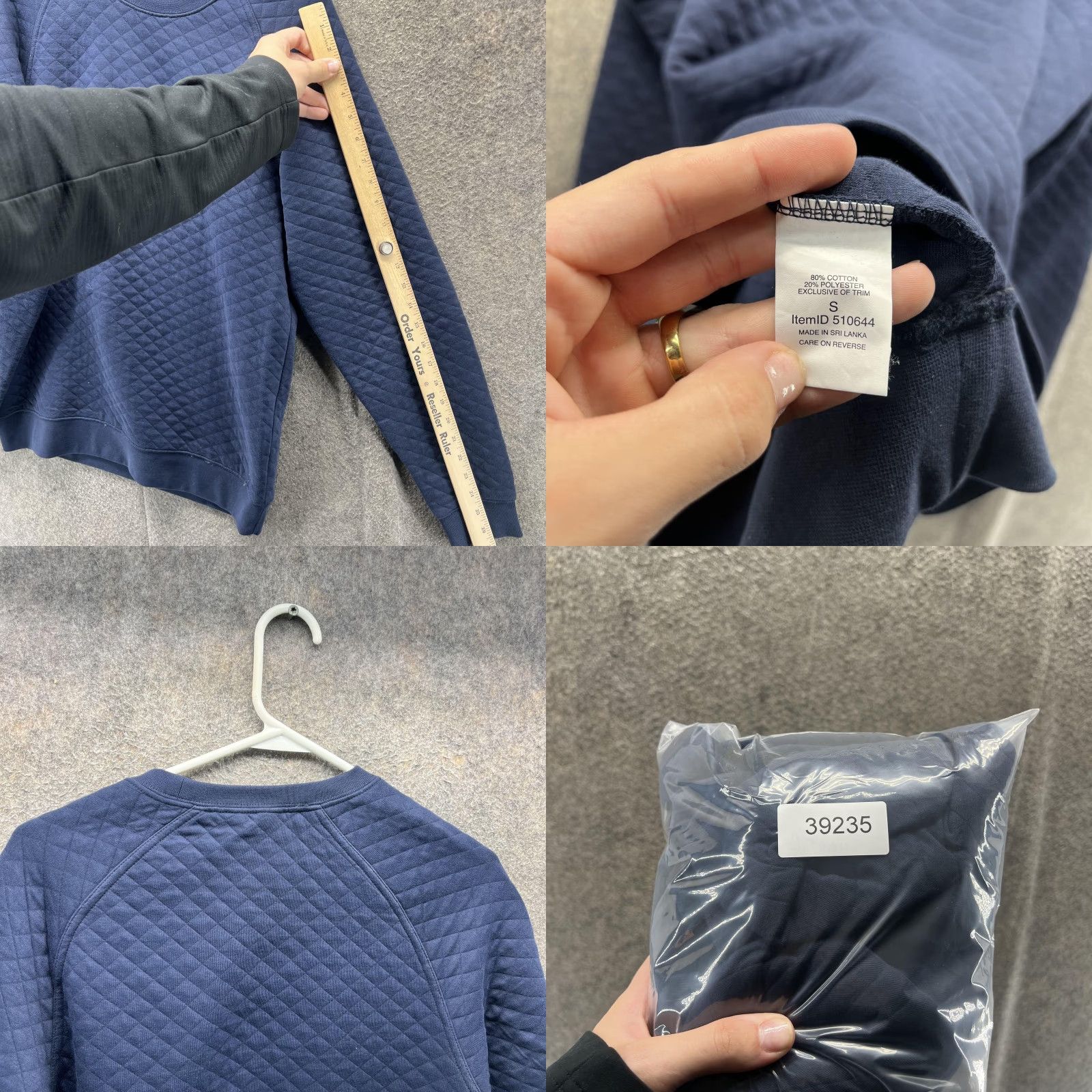 Vintage VINTAGE L.L. Bean Sweatshirt Mens S Blue Quilted Crewneck Pullover Traditional Fit Size US S / EU 44-46 / 1 - 8 Thumbnail