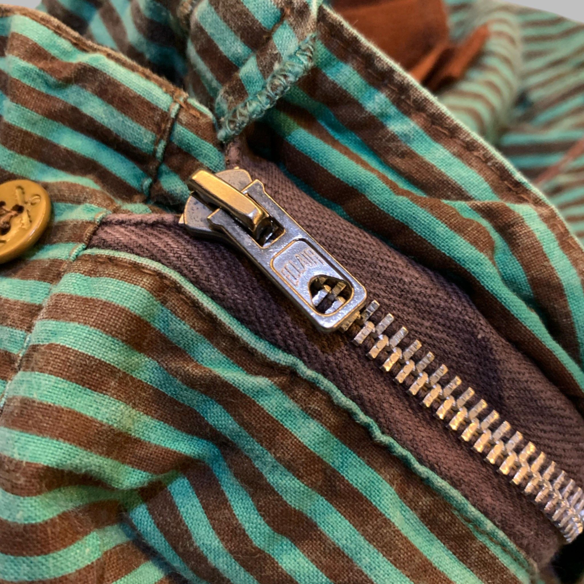 Designer × Marithe + Francois Girbaud Vintage Marithe Francois Girbaud Green Striped Pants Size 36" / US 14 / IT 50 - 4 Thumbnail