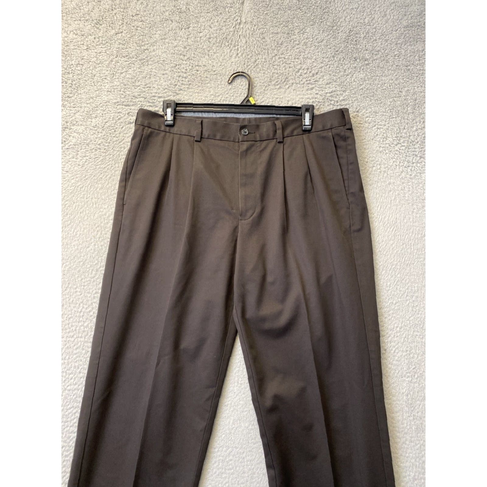 Nordstrom NORDSTROM Mens Chino Pants 38x31 Black Twill Stretch Formal Size US 38 / EU 54 - 2 Thumbnail