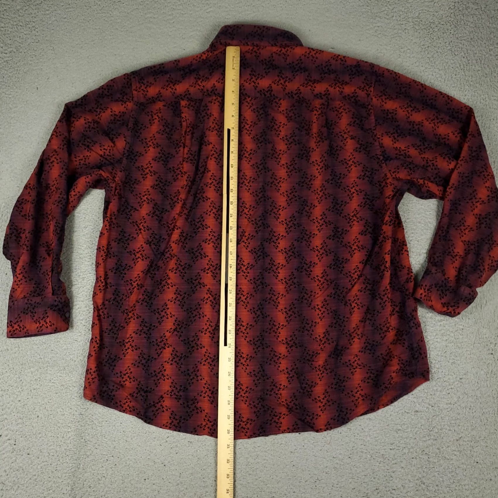 Vintage Jhane Barnes Shirt Mens XL Red Striped Button-Up Long Sleeve Geometric Classic Modern Preppy Button Front Casual Formal Workwear Red Mens XL Size US XL / EU 56 / 4 - 3 Thumbnail