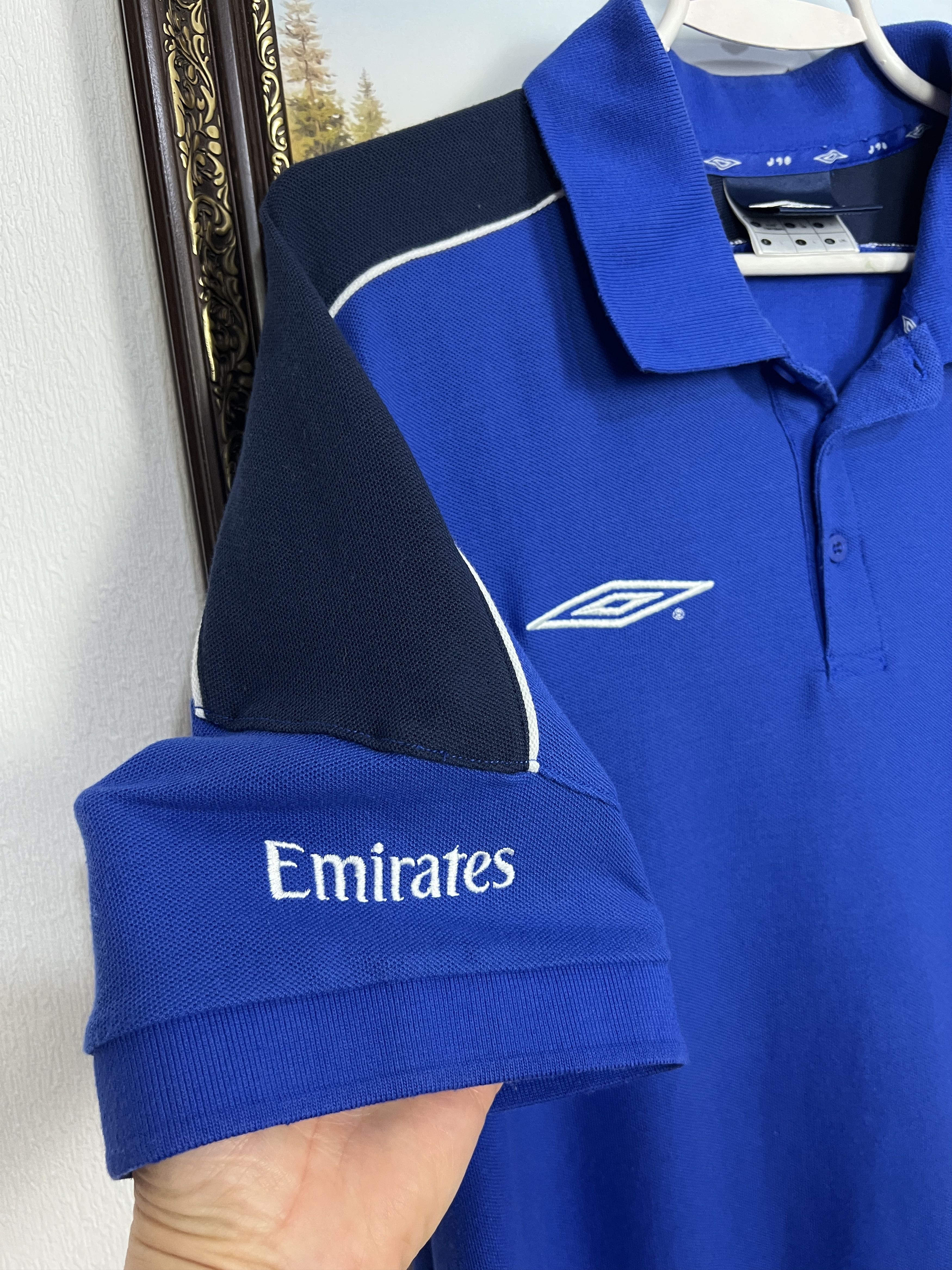 Umbro Vintage Chelsea Football Train Polo Shirt Jersey Trikot Size US L / EU 52-54 / 3 - 5 Thumbnail