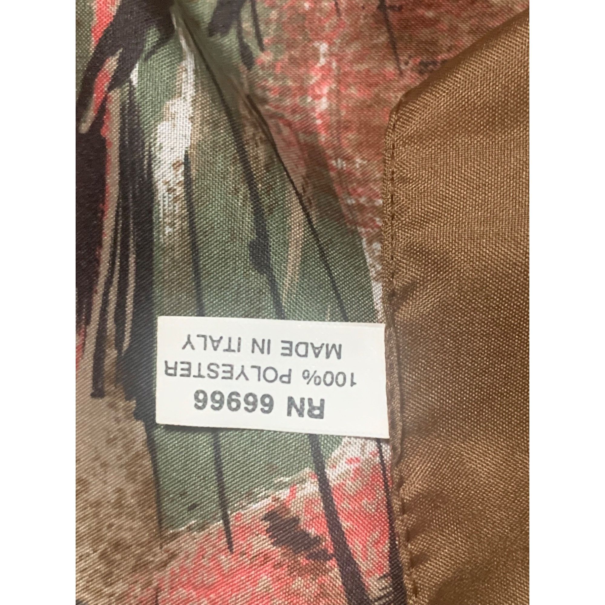 Vintage Vintage Abstract Floral Scarf Wall Art Polyester Made In Ita Size ONE SIZE - 3 Thumbnail