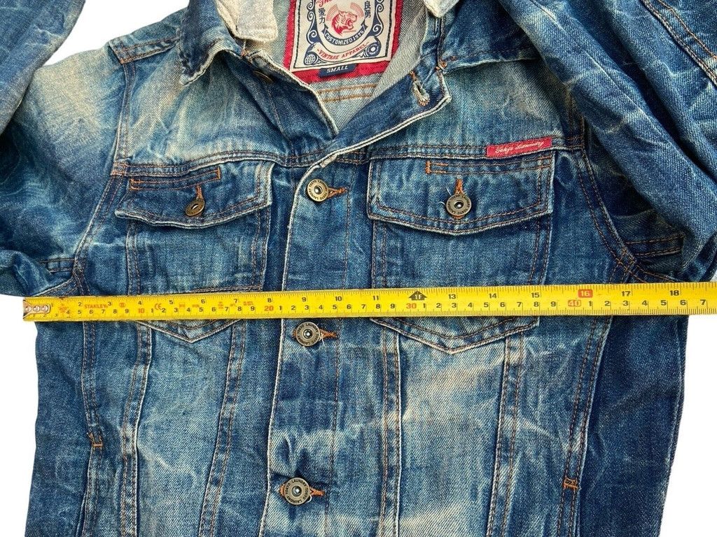 Other Blue Men's Acid Wash Denim Jacket Size Small Button Up Size US S / EU 44-46 / 1 - 5 Thumbnail