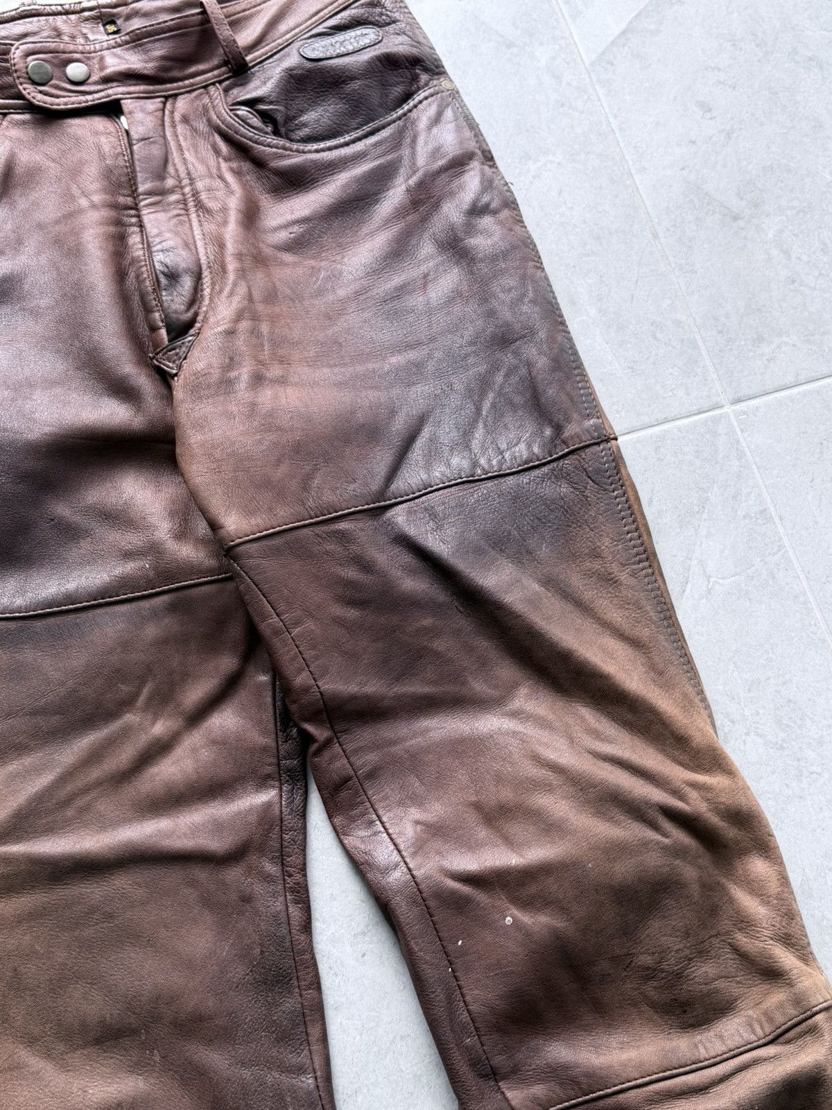 Tornado Mart Avant Garde Rick Owens Tornado Mart Style Leather Pants Size US 30 / EU 46 - 3 Thumbnail