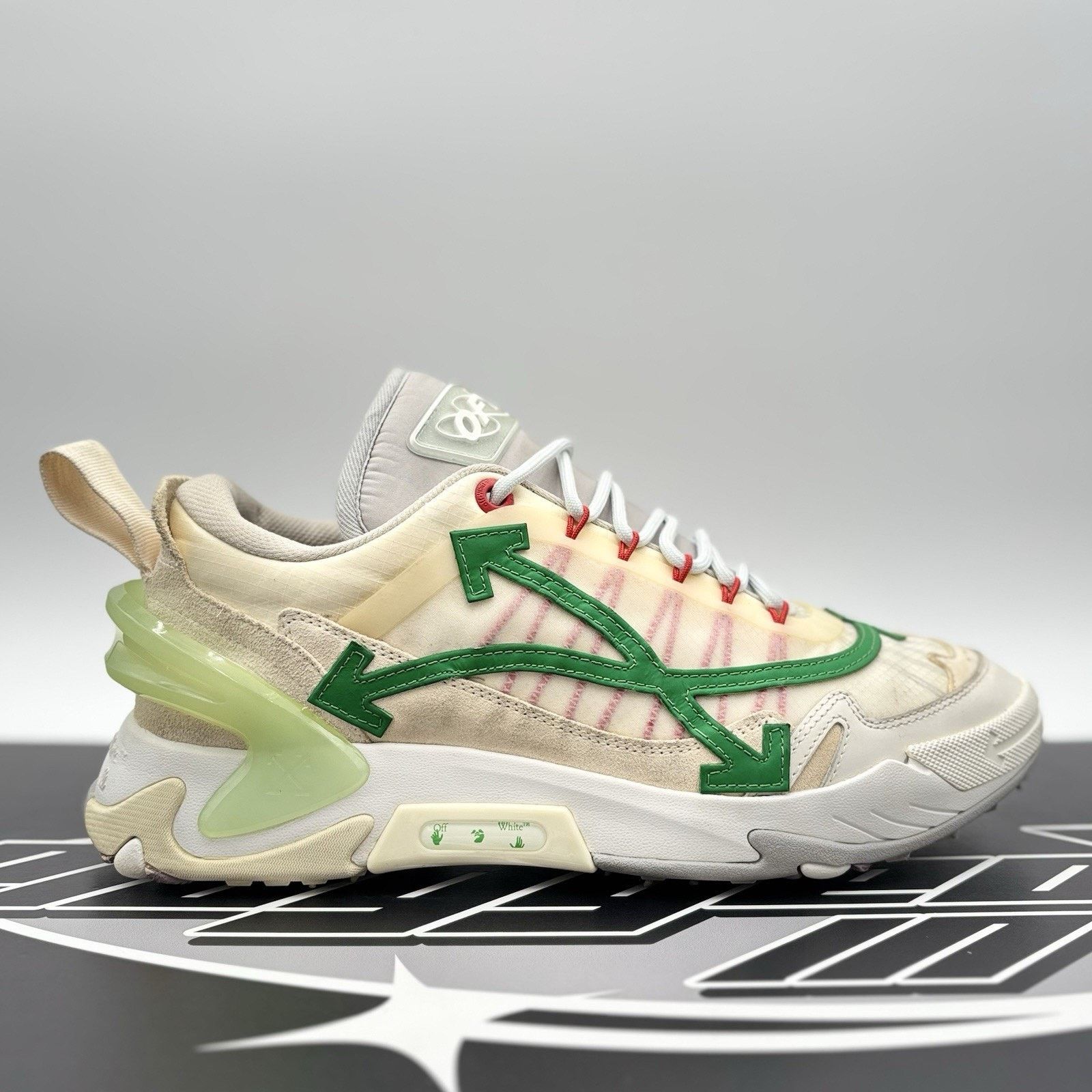 Off-White Off-White ODSY-2000 ' White, Green ' | SUPER CLEAN! Size US 12 / EU 45 - 2 Thumbnail