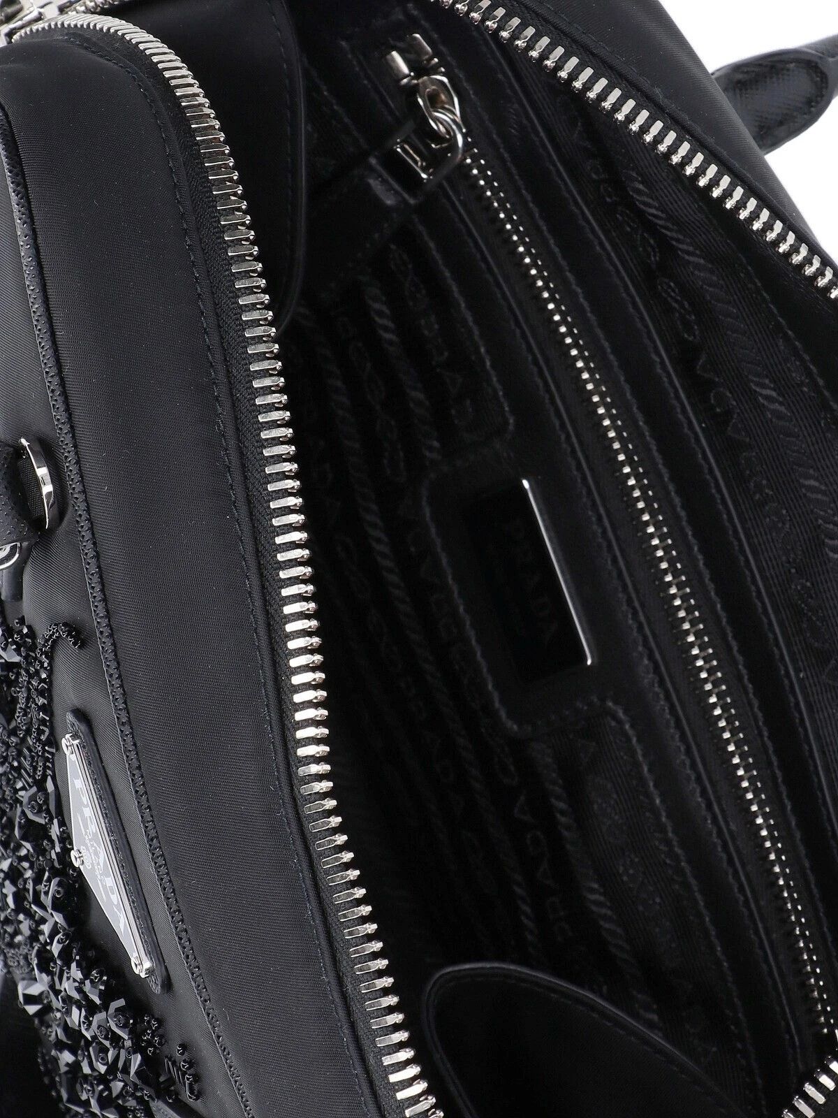 Prada PRADA Re-Ed. 1978 Black Re-Nylon Emb. Bag New Auth. Size ONE SIZE - 4 Thumbnail