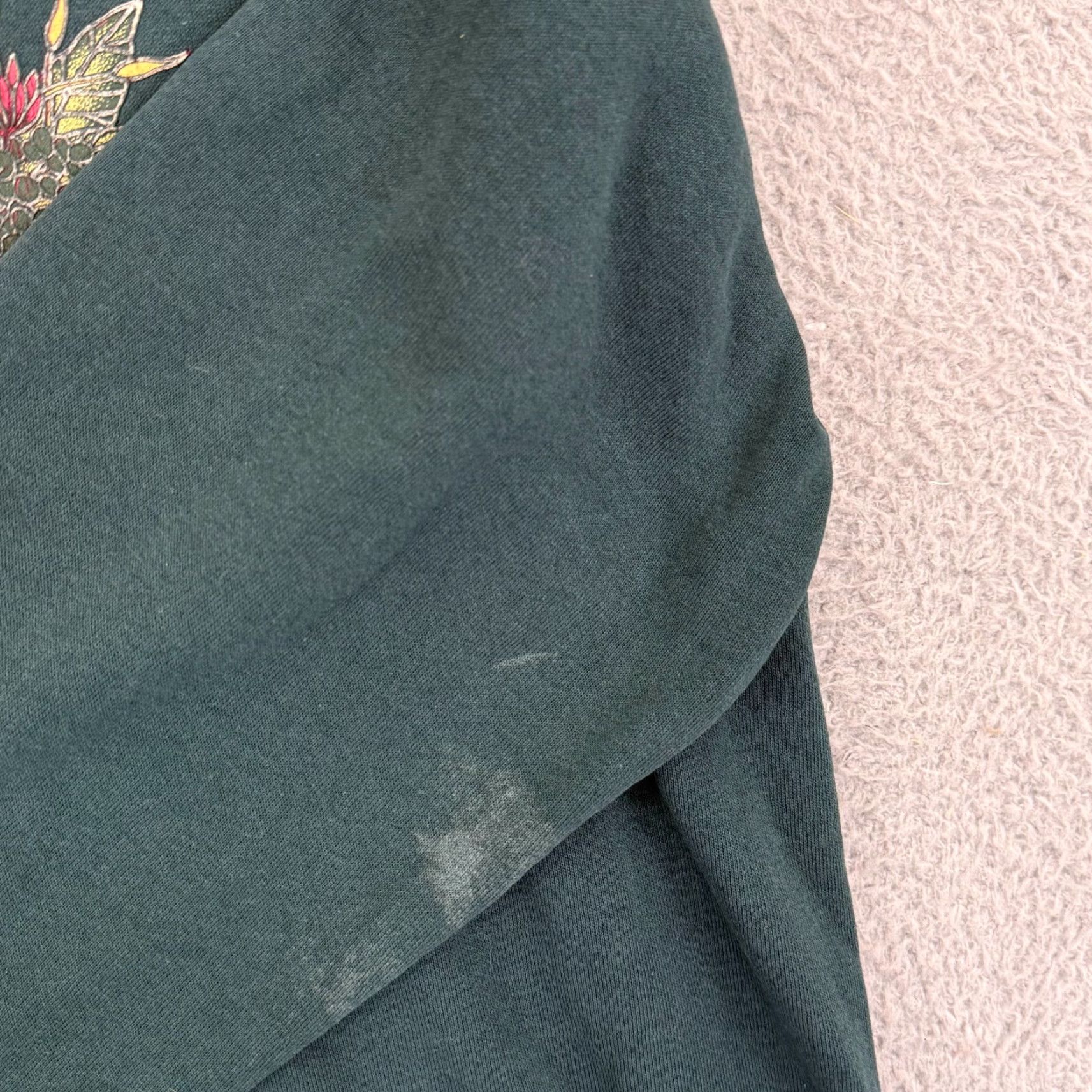 Vintage VINTAGE Morning Sun Sweatshirt Women XL Green Floral 90s Zip Casual Granny Knit Size XL / US 12-14 / IT 48-50 - 7 Thumbnail