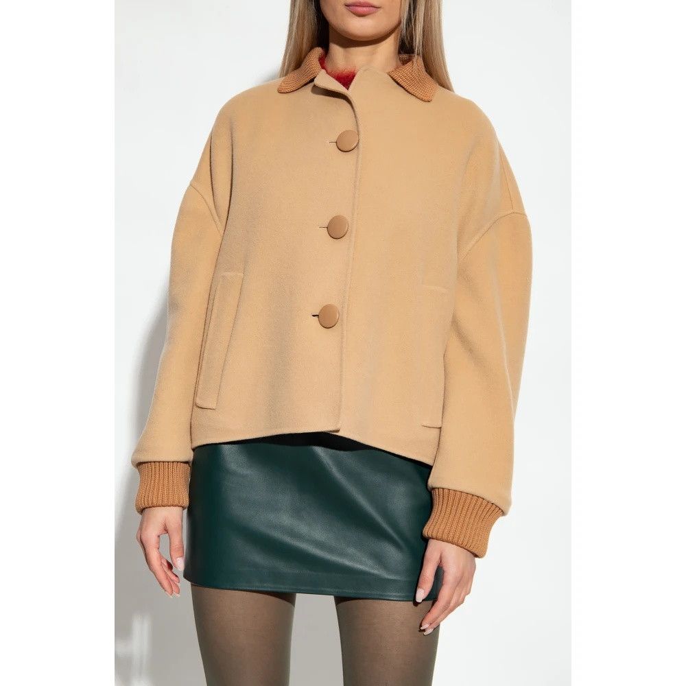 Marni o1w1db11125 Camel Jacket in Beige Size S / US 4 / IT 40 - 2 Thumbnail