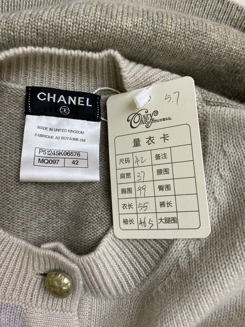 Chanel Chanel Color-blocked cashmere knitted cardigan coat Size M / US 6-8 / IT 42-44 - 5 Thumbnail