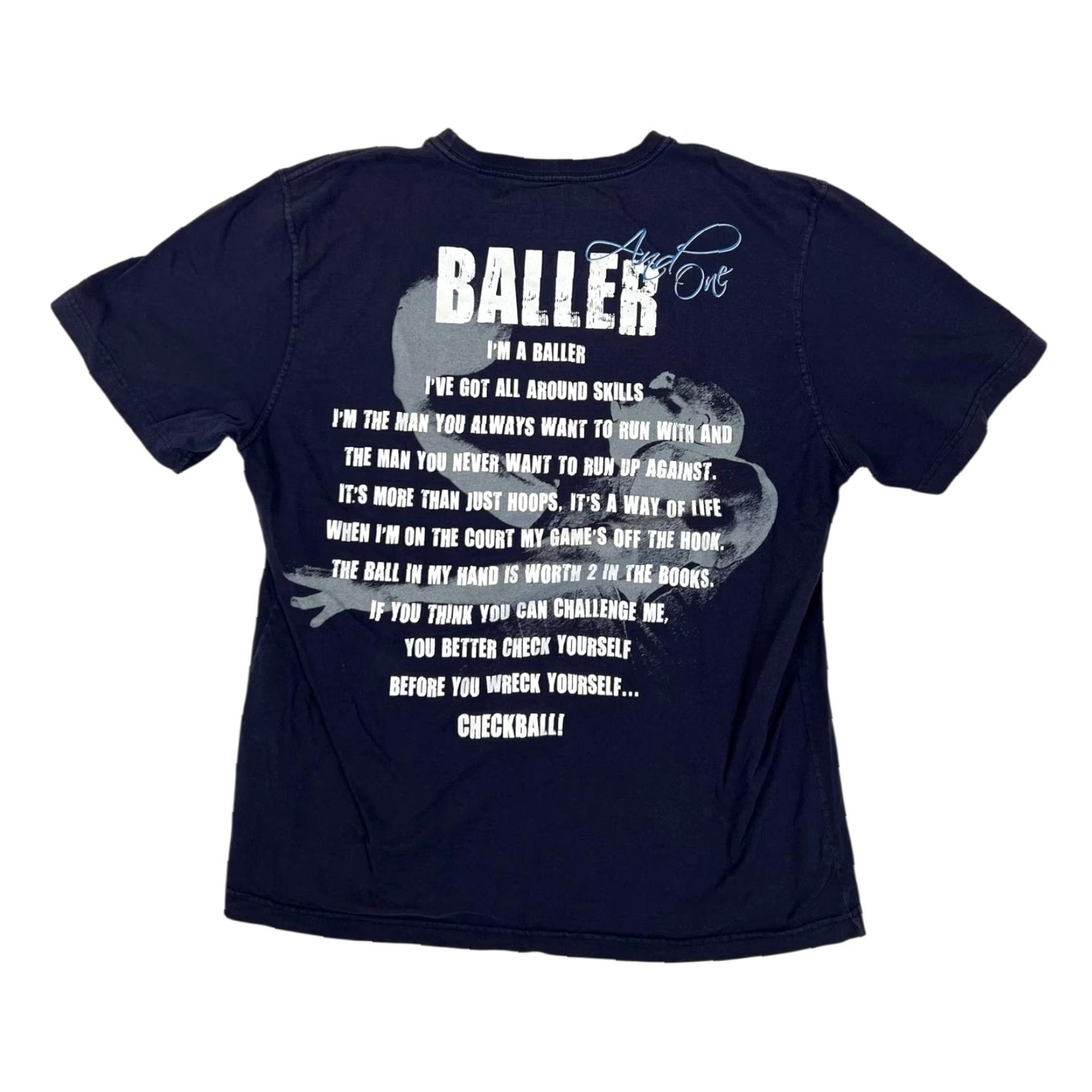Vintage VINTAGE AND1 T-Shirt Mens Large Blue Basketball Graphic Hoops Streetwear Y2K Size US L / EU 52-54 / 3 - 3 Thumbnail
