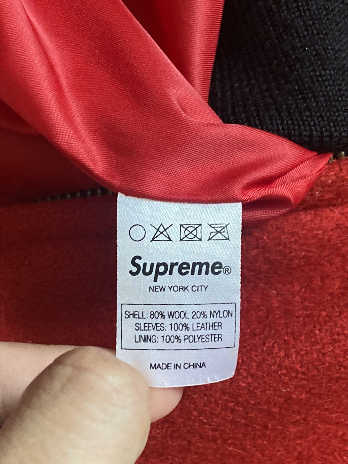 Supreme Supreme Hooded Varsity Wool Jacket FW12 Leather Size US L / EU 52-54 / 3 - 6 Thumbnail