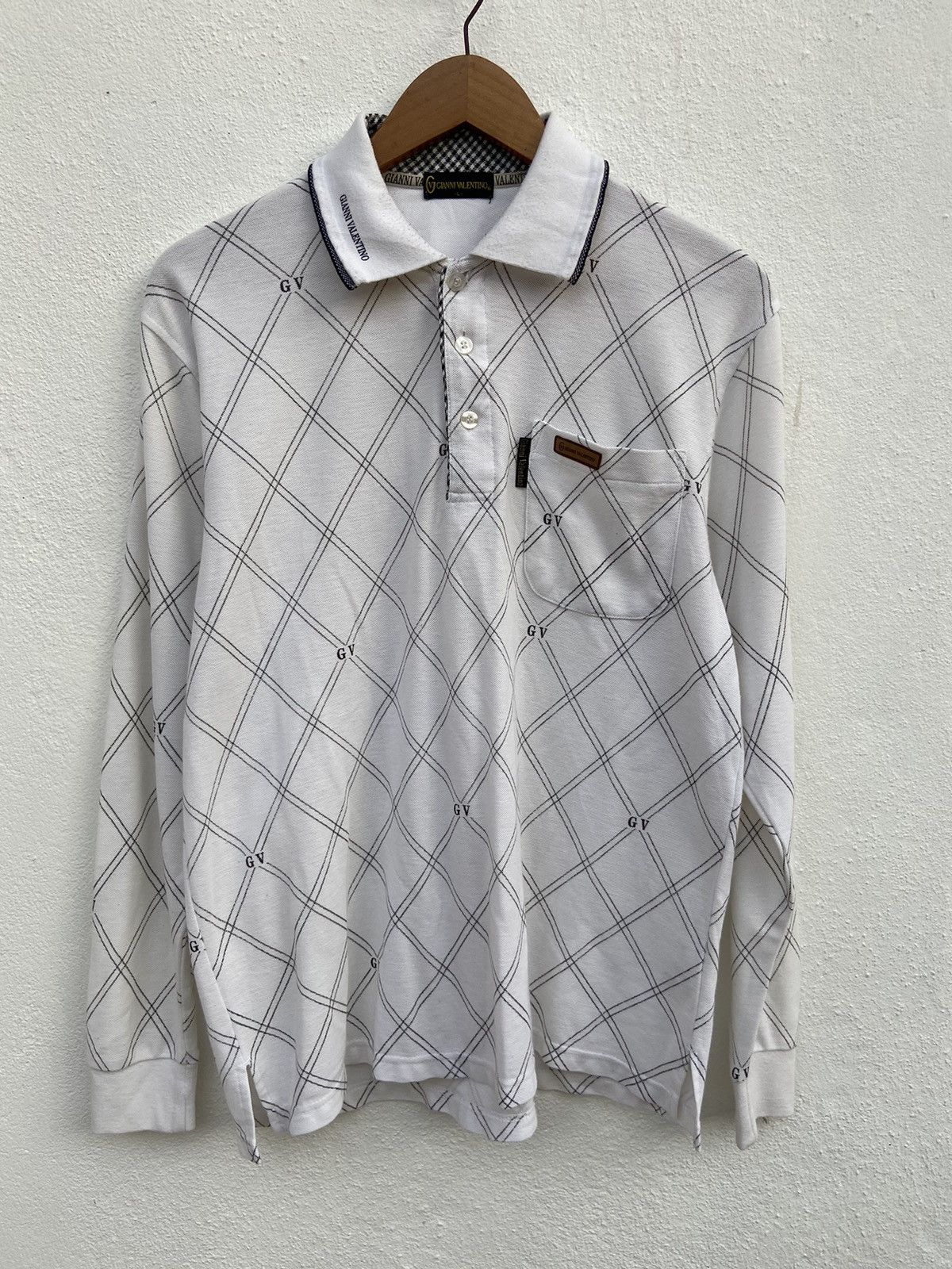 Gianni Valentino 🔥 Vintage Gianni Valentino polo long sleeve full print Size US L / EU 52-54 / 3 - 2 Thumbnail