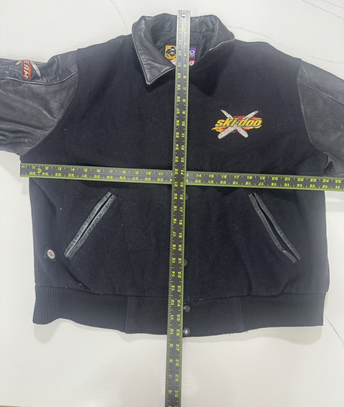 Ski-Doo Vintage Ski-Doo Leather & Wool Varsity Jacket Made in Canada Size US L / EU 52-54 / 3 - 8 Thumbnail